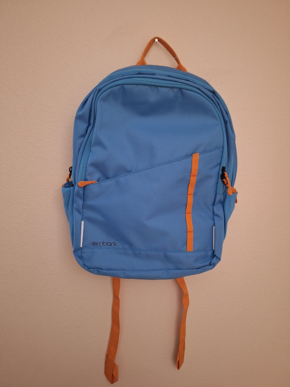 Embark Kids Blue Backpack with Orange Accents